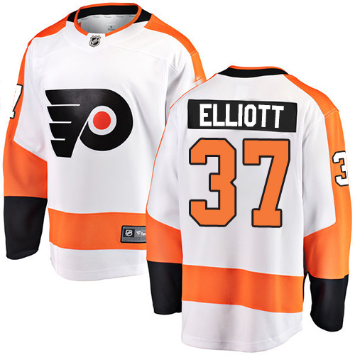 Kinder Philadelphia Flyers Eishockey Trikot Brian Elliott #37 Breakaway Weiß Fanatics Branded Auswärts